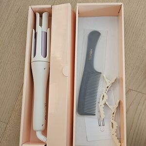 T3 White and Pink Hair Curler